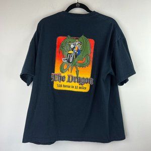 Gildan Ultra Mens Sz XL The Dragon 518 Turns in 11 miles T-Shirt Short Sleeve